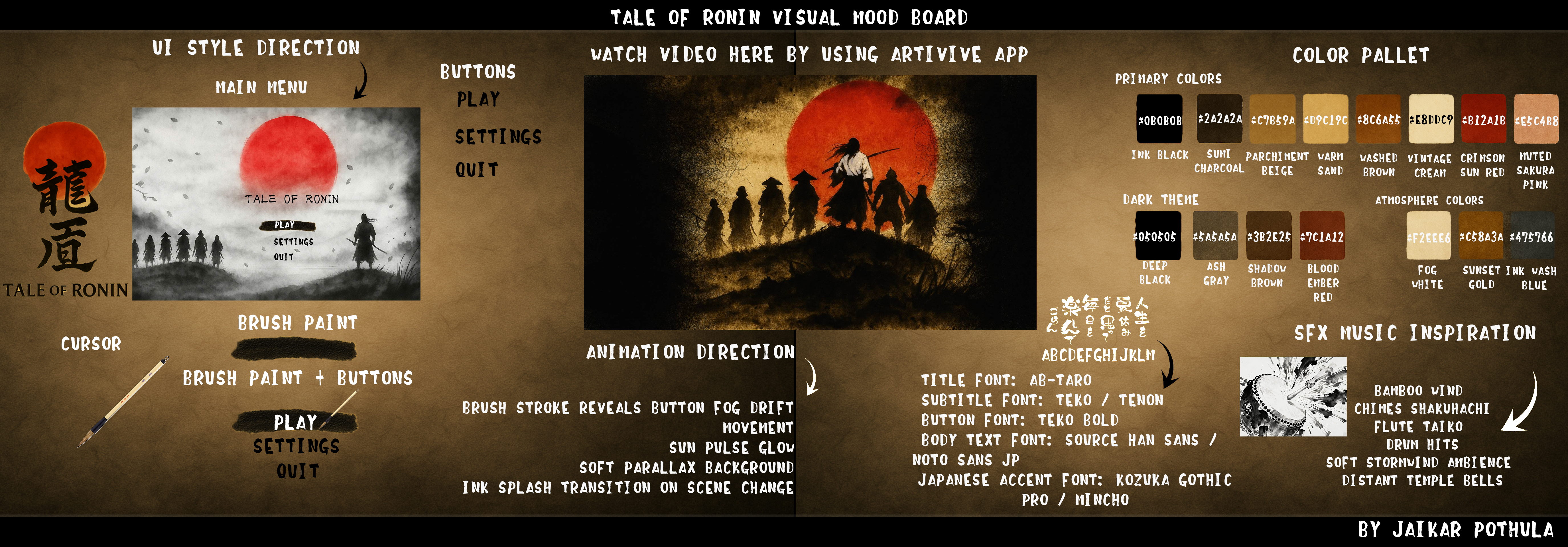 Tale of Ronin mood board